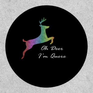 Oh Deer Queer Funny Pun LGBT Pride Celebration  Patch