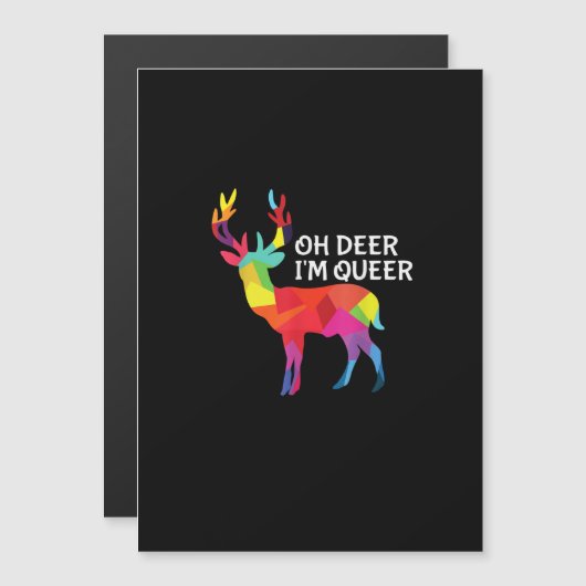Oh Deer Queer Funny Pun LGBT Pride Design (Front/Back)