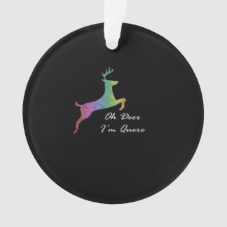 Oh Deer Queer Funny Pun LGBT PrideAcrylic Ornament