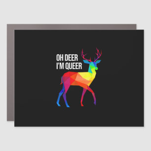 Oh Deer Queer LGBT Pride Celebration Design Car Magnet