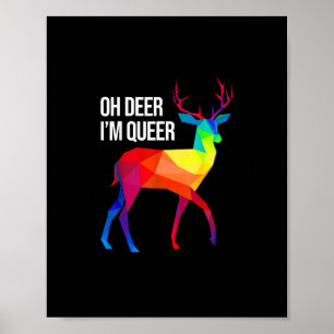 Oh Deer Queer LGBT Pride Celebration Design Poster