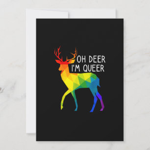 Oh Deer Queer LGBTQ Pride Celebration Month Holiday Card