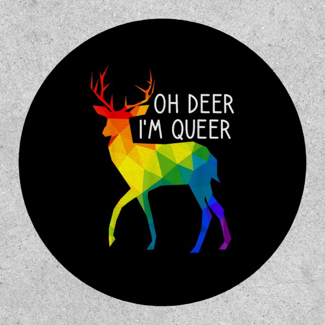 Oh Deer Queer LGBTQ Pride Celebration Month  Patch (Front)