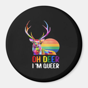 Oh Deer Queer Minimal Modern Style Magnet