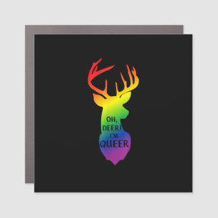 Oh Deer Queer Pride Celebration Funny LGBT Gift Car Magnet
