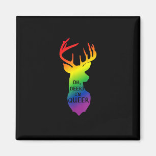 Oh Deer Queer Pride Celebration Funny LGBT Gift Magnet