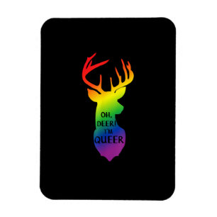 Oh Deer Queer Pride Celebration Funny LGBT Gift Magnet