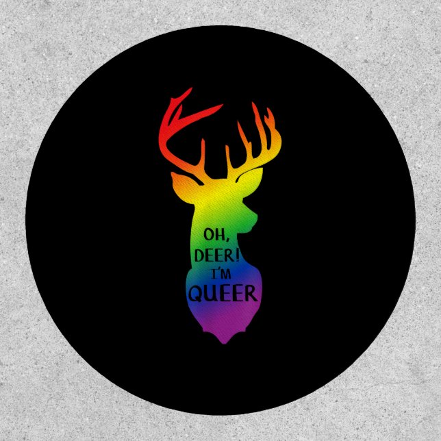 Oh Deer Queer Pride Celebration Funny LGBT Gift  Patch (Front)