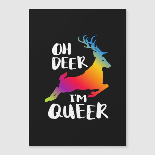 Oh Deer Queer Pride Minimal Artistic Style  (Front)