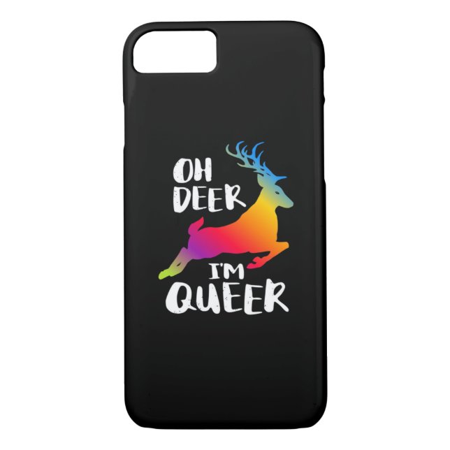 Oh Deer Queer Pride Minimal Artistic Style  Case-Mate iPhone Case (Back)