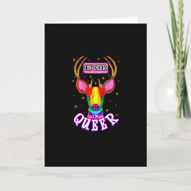 Oh Deer Queer Pride Month Celebration Gift Card (Front)