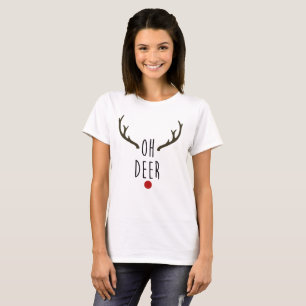 OH DEER Reindeer Christmas Holiday Festive T-Shirt