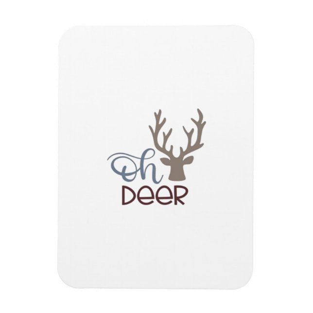 Oh Deer Retro Classic Design  Magnet (Vertical)