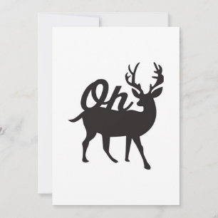 Oh Deer Retro Classic Vibe Holiday Card