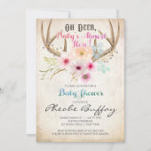 Oh Deer Rustic Baby Shower Invitation (Front)