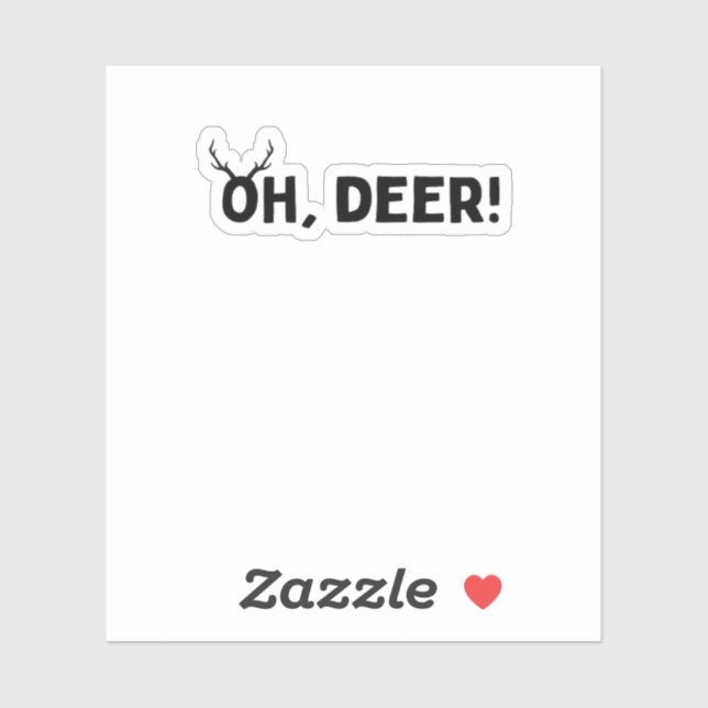 Oh Deer Simple Aesthetic  Sticker (Sheet)