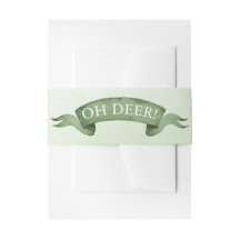 "Oh deer!" Soft Forest Green Deer