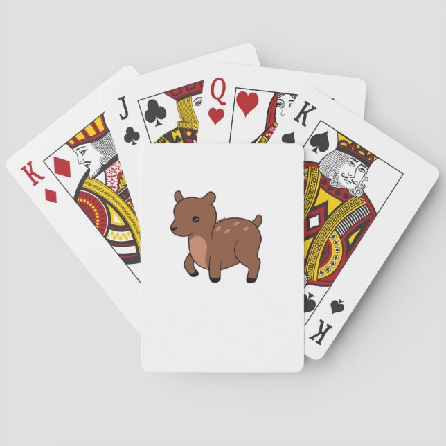 Oh Deer Soft Minimal Design  Poker Cards (Back)