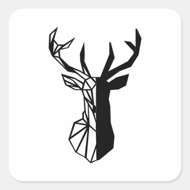 Oh Deer Soft Minimal Vibe  Square Sticker (Front)