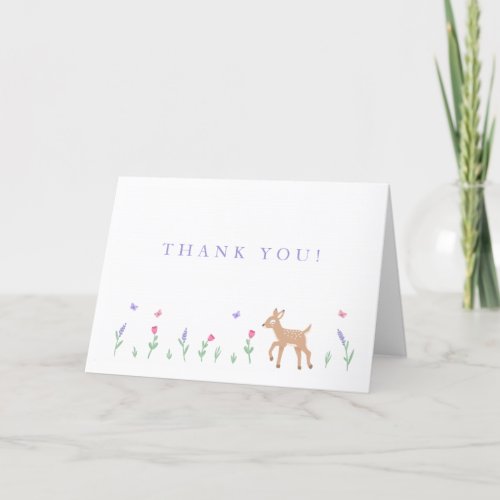 Oh Deer Thank You Baby Shower Card