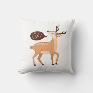 Oh Deer Throw Pillow