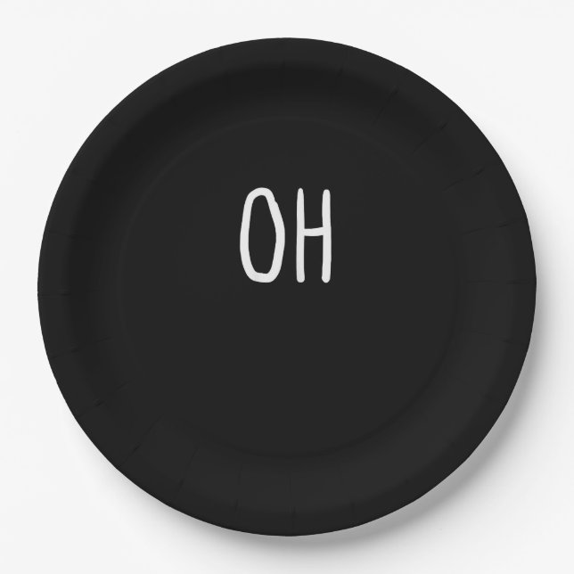 Oh Deer Trendy Halloween Style  Paper Plates (Front)