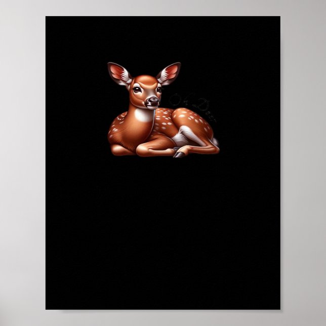 Oh Deer Trendy Modern Aesthetic  Poster (Front)