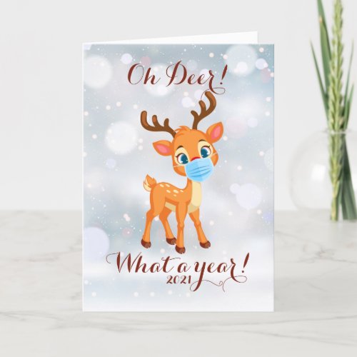 Oh Deer What A Year 2021 Christmas Holiday Card
