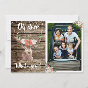 Oh Deer What a Year 2021 Christmas Photo Holiday Card
