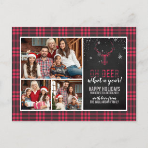 Oh Deer What A Year   Christmas 2020 Holiday Photo Postcard