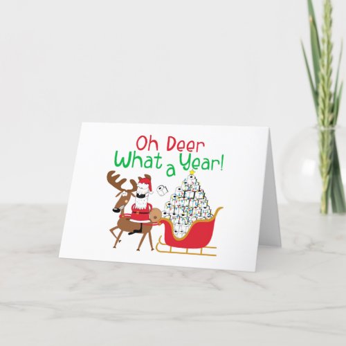 Oh Deer What a Year Holiday Card