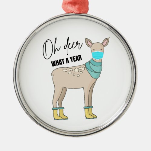 Oh Deer What A Year Ornament 
