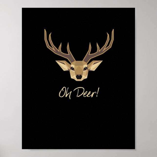 Oh Deer Whimsical Artistic Expression  Poster (Front)