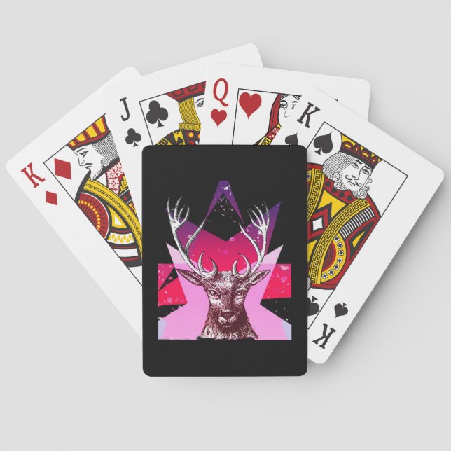 Oh Deer Whimsical Creative Design  Poker Cards (Back)