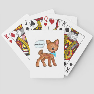 Oh Deer Whimsical Forest Vibe Poker Cards