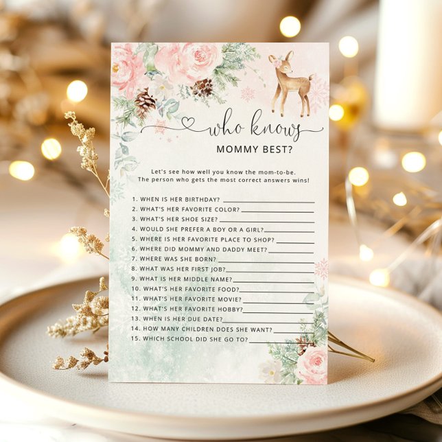 Oh Deer Who knows mommy best baby shower game (Creator Uploaded)