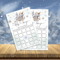 Oh Deer Winter Baby Boy Shower Baby Bingo Game