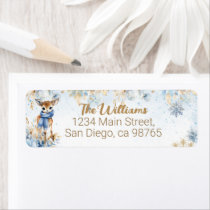 Oh Deer Winter Baby Boy Shower Books Label