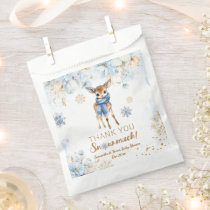 Oh Deer Winter Baby Boy Shower Favor Bag