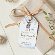 Oh Deer Winter Baby Boy Shower Gift Tags