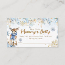 Oh Deer Winter Baby Boy Shower Mommy's Belly game Enclosure Card