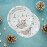 Oh Deer Winter Baby Boy Shower Paper Plates<br><div class="desc">Oh Deer Winter Baby Boy Shower Paper Plates. Matching items are available.</div>