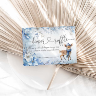 Oh Deer Winter Boy Baby Shower Diaper Raffle Enclosure Card