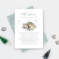 Oh Deer Winter Fawn Snowflake Baby Shower