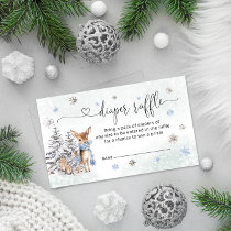 Oh Deer Winter Woodland Baby Shower Diaper Raffle Enclosure Card