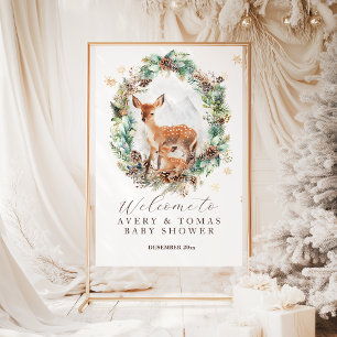 Oh Deer Winter Woodland Baby Shower Foam Board