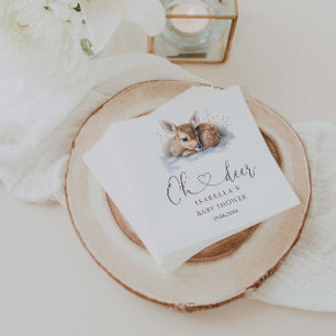 Oh Deer Winter Woodland Baby Shower Napkins