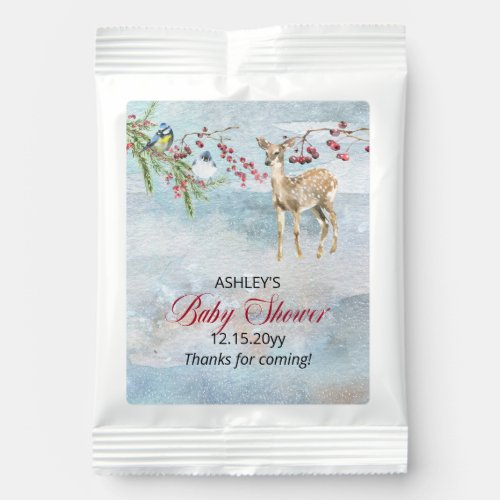 Oh Deer Woodland Animals Winter Boy Baby Shower  Hot Chocolate Drink Mix