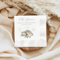 Oh Deer Woodland Blue Green Baby Shower