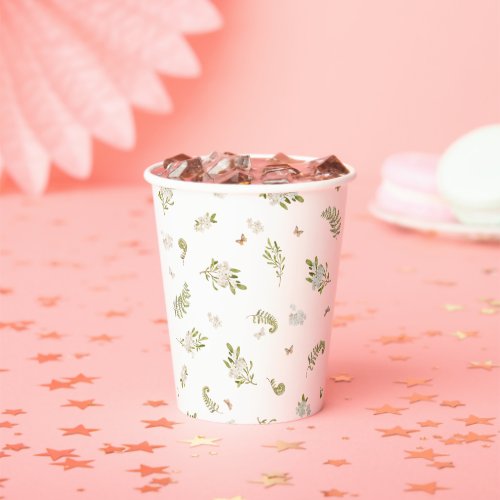 Oh Deer Woodland Floral Baby Shower  Paper Cups